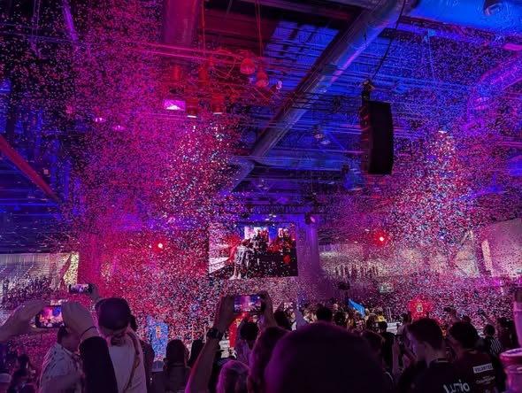 The finals arena at the FIRST World Championship in Houston